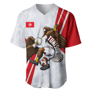 Personalized Tunisia Soccer Baseball Jersey Tunisia Flag Eagle Football Mascot