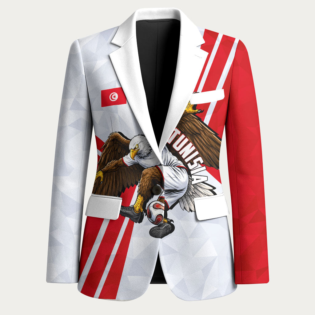 Personalized Tunisia Soccer Blazer Tunisia Flag Eagle Football Mascot