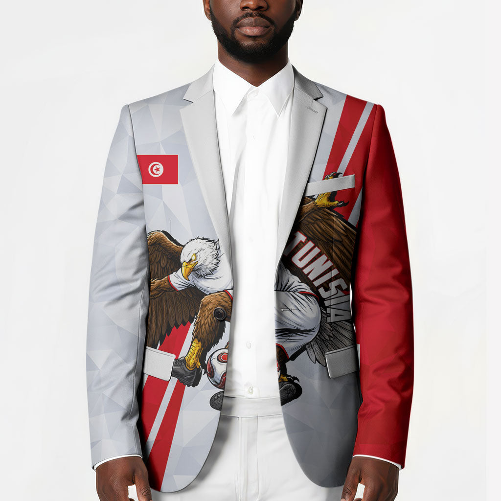 Personalized Tunisia Soccer Blazer Tunisia Flag Eagle Football Mascot
