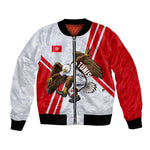 Personalized Tunisia Soccer Bomber Jacket Tunisia Flag Eagle Football Mascot