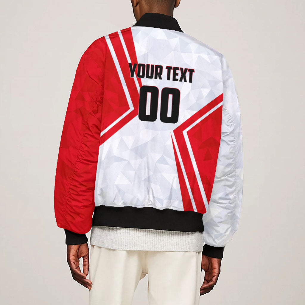 Personalized Tunisia Soccer Bomber Jacket Tunisia Flag Eagle Football Mascot