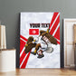 Personalized Tunisia Soccer Canvas Wall Art Tunisia Flag Eagle Football Mascot