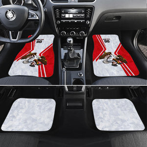 Personalized Tunisia Soccer Car Mats Tunisia Flag Eagle Football Mascot