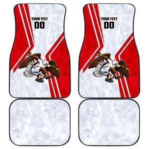 Personalized Tunisia Soccer Car Mats Tunisia Flag Eagle Football Mascot