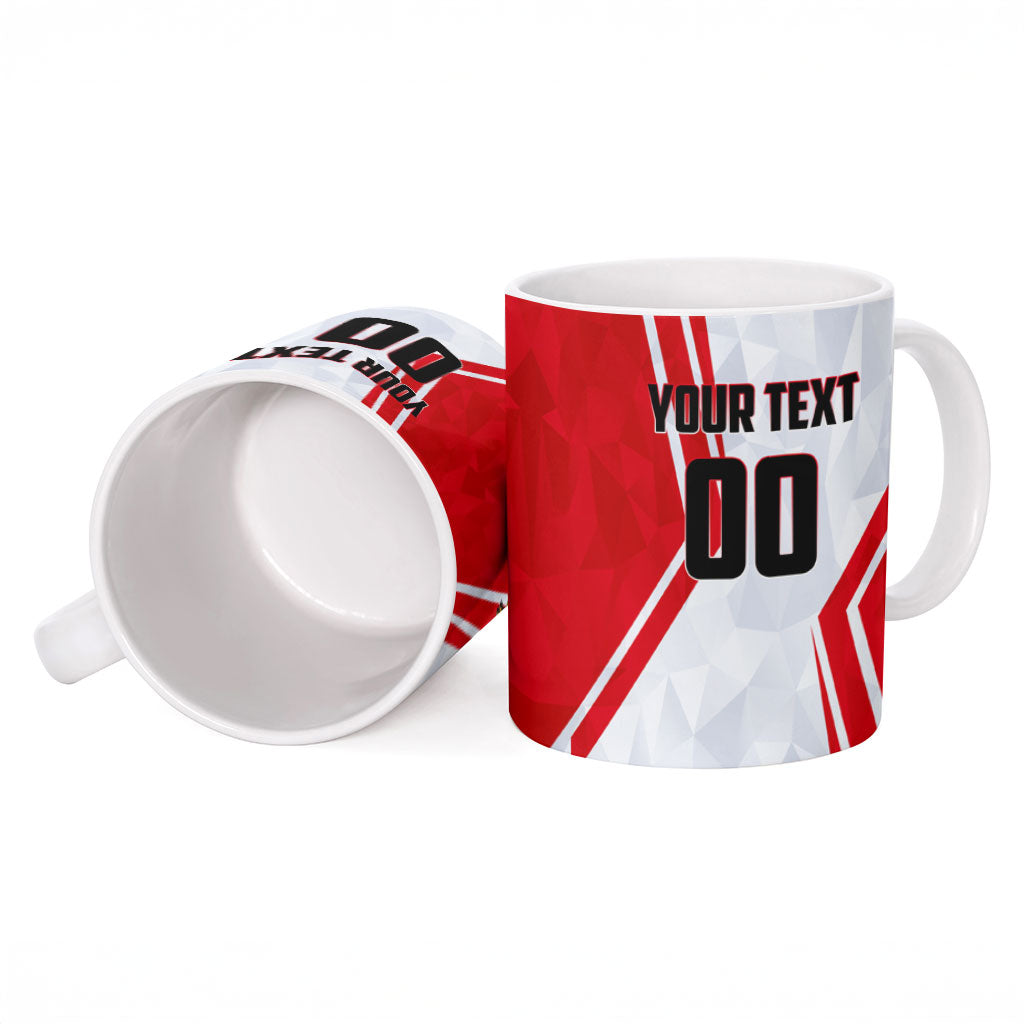 Personalized Tunisia Soccer Ceramic Mug Tunisia Flag Eagle Football Mascot