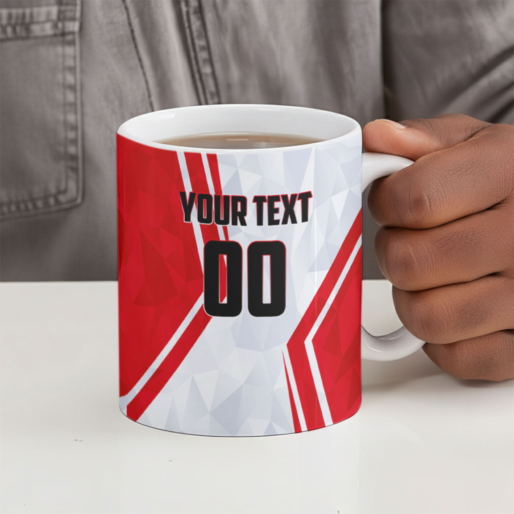 Personalized Tunisia Soccer Ceramic Mug Tunisia Flag Eagle Football Mascot