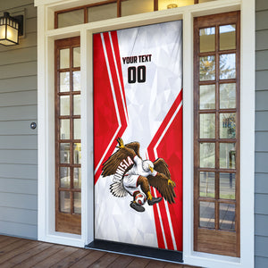 Personalized Tunisia Soccer Door Cover Tunisia Flag Eagle Football Mascot
