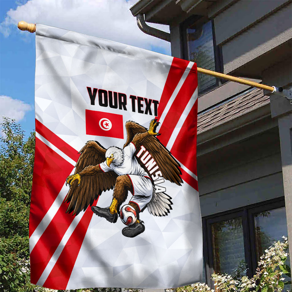 Personalized Tunisia Soccer Garden Flag Tunisia Flag Eagle Football Mascot