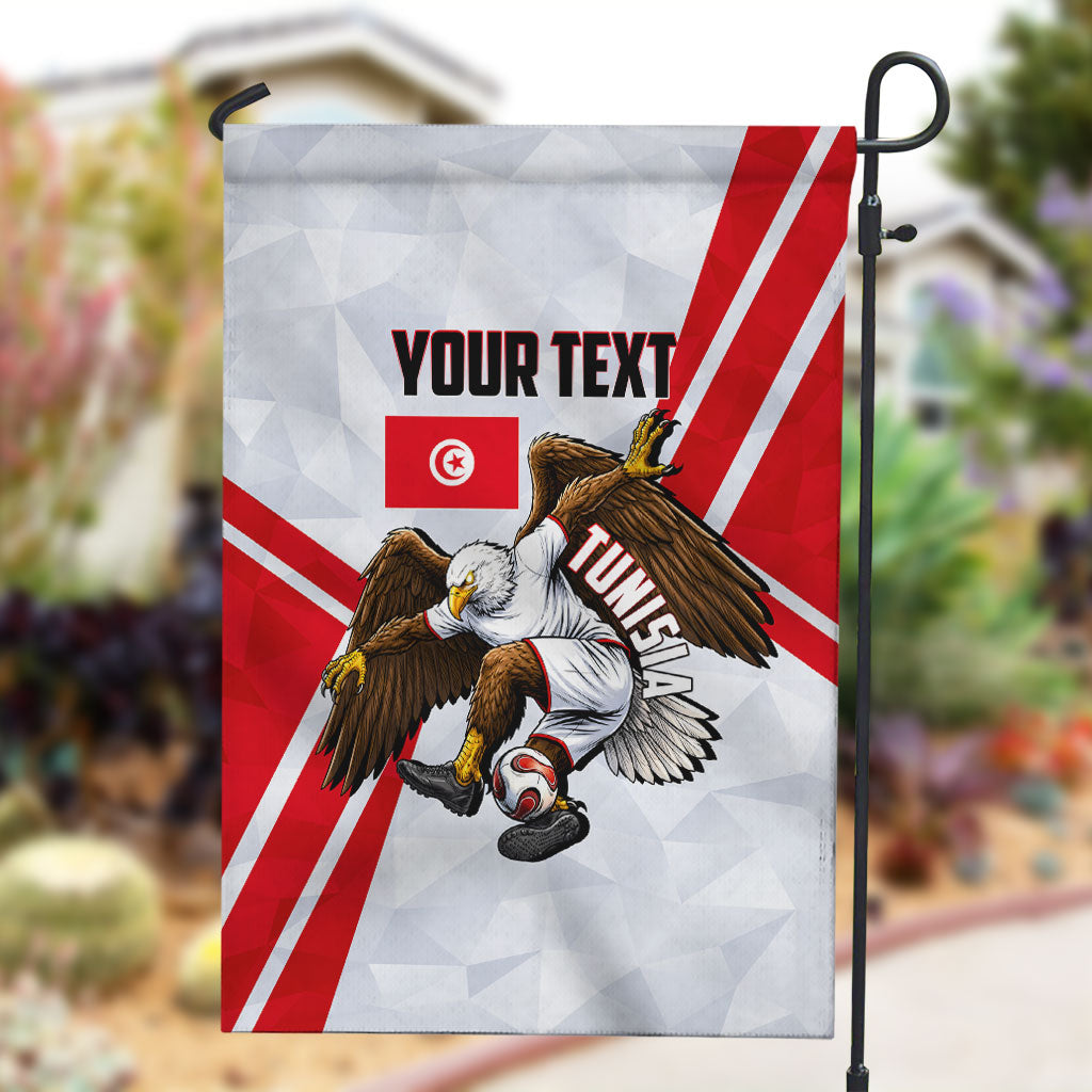 Personalized Tunisia Soccer Garden Flag Tunisia Flag Eagle Football Mascot