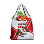 Personalized Tunisia Soccer Grocery Bag Tunisia Flag Eagle Football Mascot