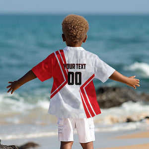 Personalized Tunisia Soccer Kid Hawaiian Shirt Tunisia Flag Eagle Football Mascot