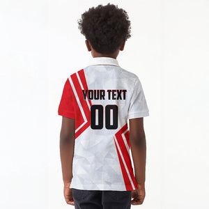 Personalized Tunisia Soccer Kid Polo Shirt Tunisia Flag Eagle Football Mascot