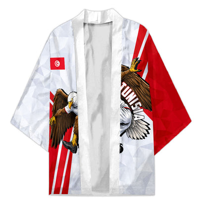 Personalized Tunisia Soccer Kimono Tunisia Flag Eagle Football Mascot