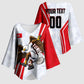 Personalized Tunisia Soccer Kimono Sleeve Blouse Tunisia Flag Eagle Football Mascot