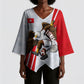 Personalized Tunisia Soccer Kimono Sleeve Blouse Tunisia Flag Eagle Football Mascot