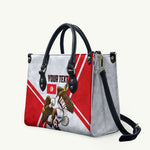 Personalized Tunisia Soccer Leather Bag Tunisia Flag Eagle Football Mascot