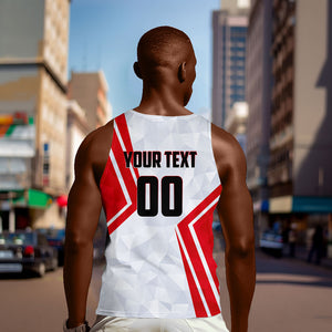 Personalized Tunisia Soccer Men Tank Top Tunisia Flag Eagle Football Mascot