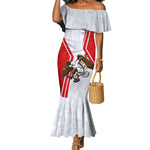 Personalized Tunisia Soccer Mermaid Dress Tunisia Flag Eagle Football Mascot