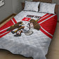 Personalized Tunisia Soccer Quilt Bed Set Tunisia Flag Eagle Football Mascot