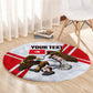 Personalized Tunisia Soccer Round Carpet Tunisia Flag Eagle Football Mascot
