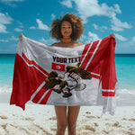 Personalized Tunisia Soccer Sarong Tunisia Flag Eagle Football Mascot