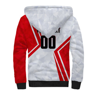 Personalized Tunisia Soccer Sherpa Hoodie Tunisia Flag Eagle Football Mascot