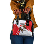 Personalized Tunisia Soccer Shoulder Handbag Tunisia Flag Eagle Football Mascot