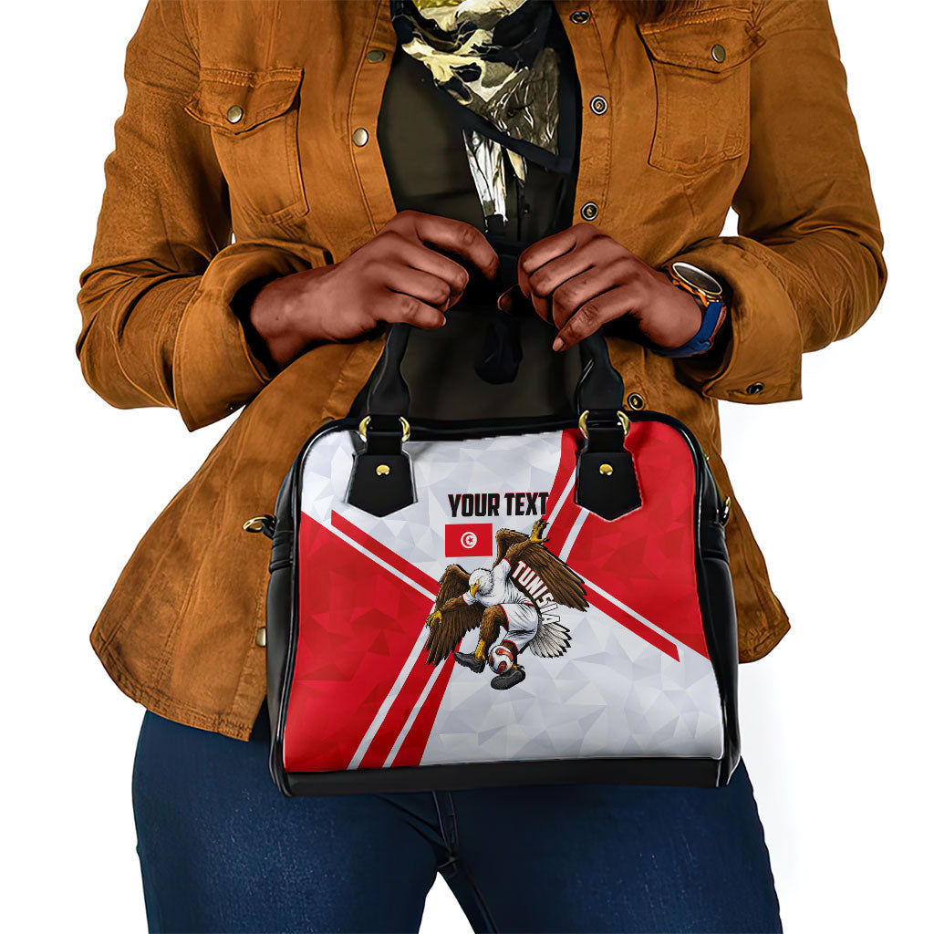 Personalized Tunisia Soccer Shoulder Handbag Tunisia Flag Eagle Football Mascot