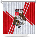 Personalized Tunisia Soccer Shower Curtain Tunisia Flag Eagle Football Mascot