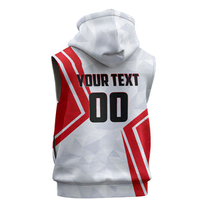 Personalized Tunisia Soccer Sleeveless Hoodie Tunisia Flag Eagle Football Mascot