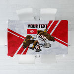 Personalized Tunisia Soccer Tablecloth Tunisia Flag Eagle Football Mascot