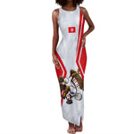 Personalized Tunisia Soccer Tank Maxi Dress Tunisia Flag Eagle Football Mascot