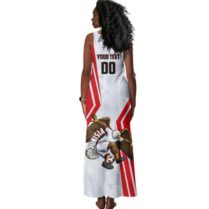 Personalized Tunisia Soccer Tank Maxi Dress Tunisia Flag Eagle Football Mascot