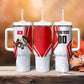 Personalized Tunisia Soccer Tumbler With Handle Tunisia Flag Eagle Football Mascot