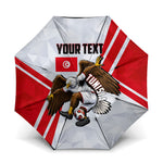 Personalized Tunisia Soccer Umbrella Tunisia Flag Eagle Football Mascot