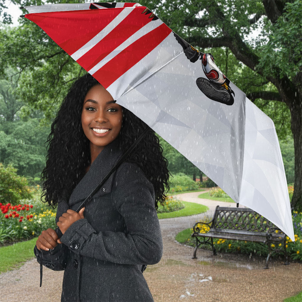 Personalized Tunisia Soccer Umbrella Tunisia Flag Eagle Football Mascot