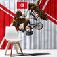 Personalized Tunisia Soccer Window Curtain Tunisia Flag Eagle Football Mascot