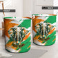 Personalized Ivory Coast Football Laundry Basket Elephant Football Splatter Art