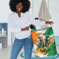 Personalized Ivory Coast Football Laundry Basket Elephant Football Splatter Art