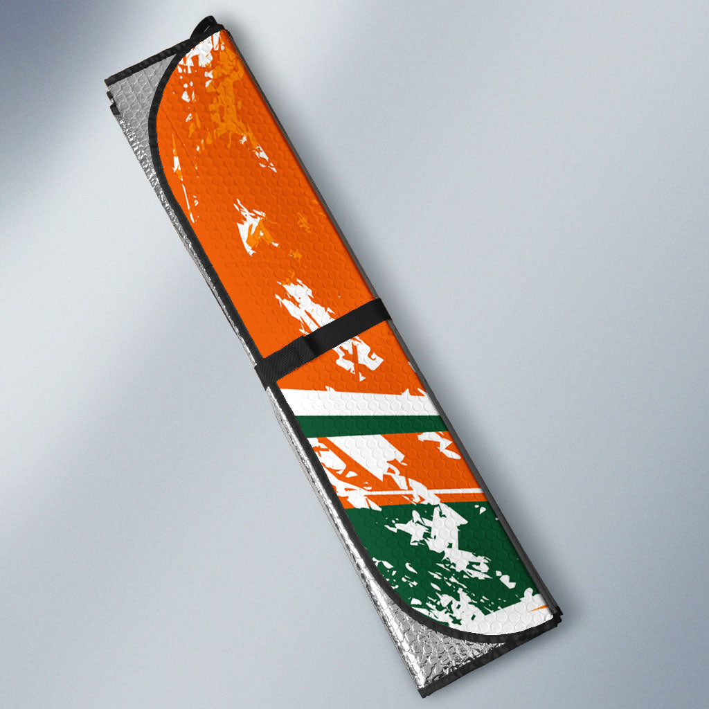 Personalized Ivory Coast Football Auto Sun Shade Elephant Football Splatter Art
