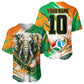 Personalized Ivory Coast Football Baseball Jersey Elephant Football Splatter Art