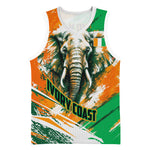 Personalized Ivory Coast Football Basketball Jersey Elephant Football Splatter Art