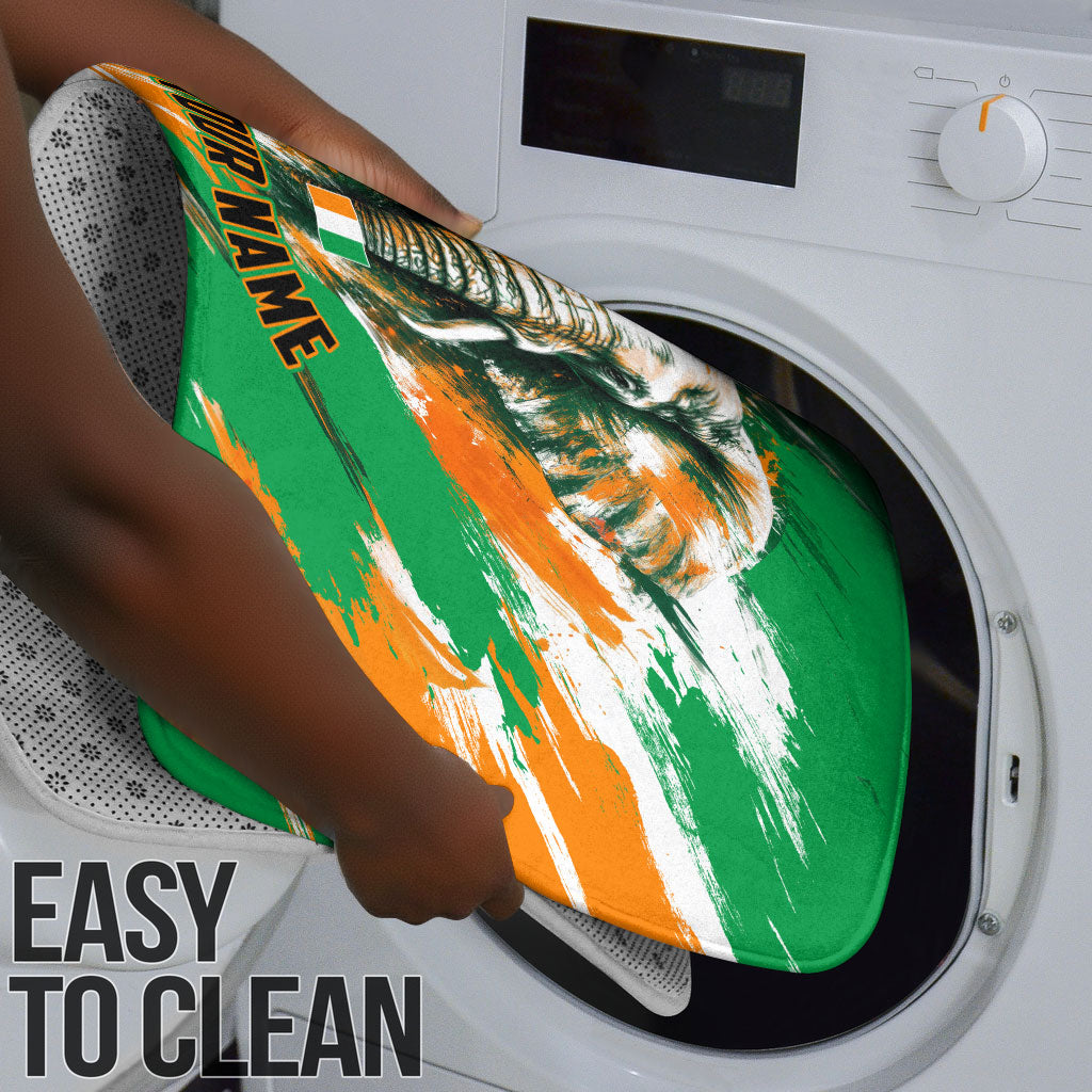 Personalized Ivory Coast Football Bathroom Set Elephant Football Splatter Art