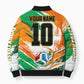 Personalized Ivory Coast Football Bomber Puffer Jacket Elephant Football Splatter Art
