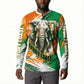 Personalized Ivory Coast Football Button Sweatshirt Elephant Football Splatter Art