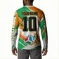 Personalized Ivory Coast Football Button Sweatshirt Elephant Football Splatter Art