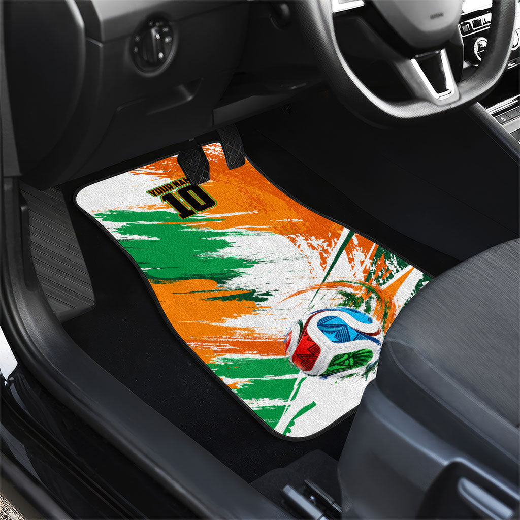 Personalized Ivory Coast Football Car Mats Elephant Football Splatter Art