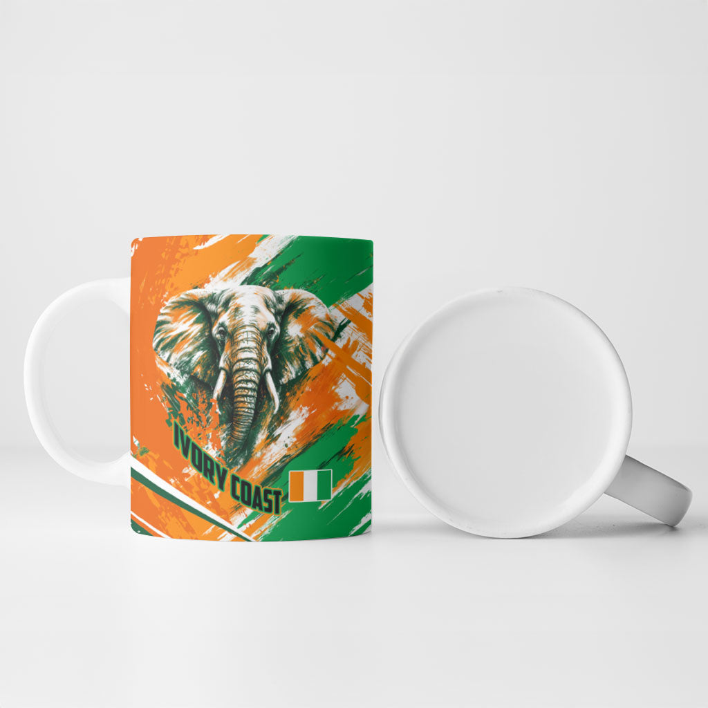 Personalized Ivory Coast Football Ceramic Mug Elephant Football Splatter Art