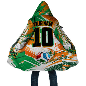 Personalized Ivory Coast Football Cloak Elephant Football Splatter Art