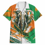 Personalized Ivory Coast Football Hawaiian Shirt Elephant Football Splatter Art